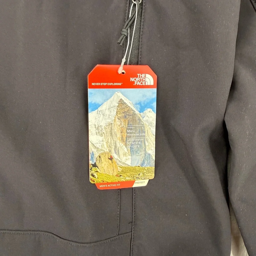 The North Face Jacket Mens XXL Apex Bionic Softshell Windwall Black Outdoor